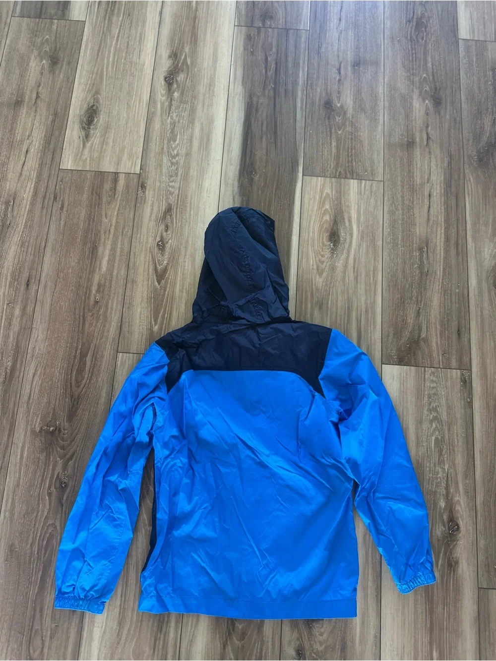 Columbia Kids Blue Hooded full zip Rain Jacket size medium (10/12)